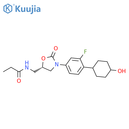 Propanamide,N-[[(5S)-3-[3-fluoro-4-(4-hydroxycyclohexyl)phenyl]-2-oxo-5-oxazolidinyl]methyl]- structure