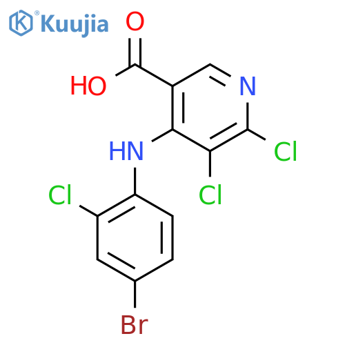 3-Pyridinecarboxylic acid,4-[(4-bromo-2-chlorophenyl)amino]-5,6-dichloro- structure