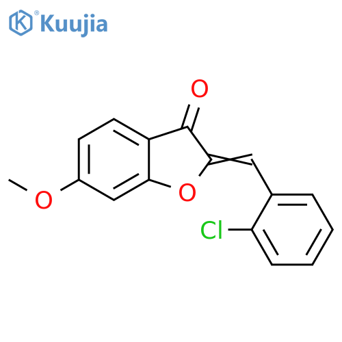 (2Z)-2-[(2-chlorophenyl)methylidene]-6-methoxy-1-benzofuran-3-one structure