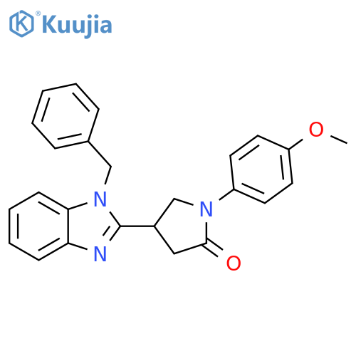 4-(1-benzyl-1H-1,3-benzodiazol-2-yl)-1-(4-methoxyphenyl)pyrrolidin-2-one structure