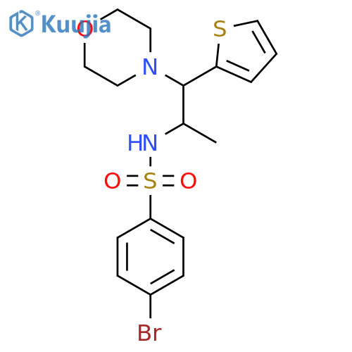 4-bromo-N-[1-(morpholin-4-yl)-1-(thiophen-2-yl)propan-2-yl]benzene-1-sulfonamide structure