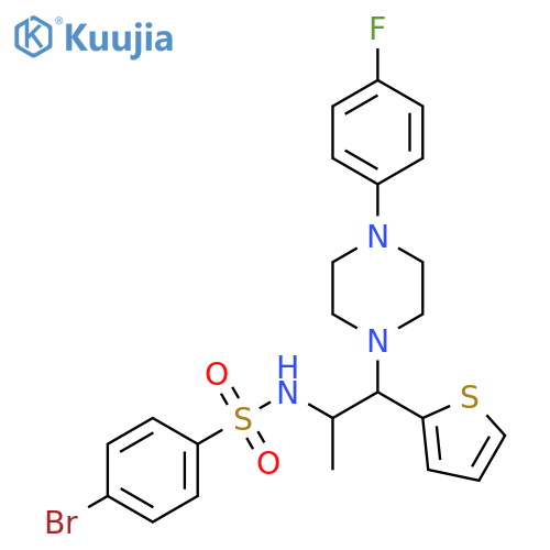 4-bromo-N-{1-[4-(4-fluorophenyl)piperazin-1-yl]-1-(thiophen-2-yl)propan-2-yl}benzene-1-sulfonamide structure