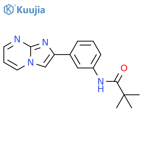 N-(3-{imidazo1,2-apyrimidin-2-yl}phenyl)-2,2-dimethylpropanamide structure