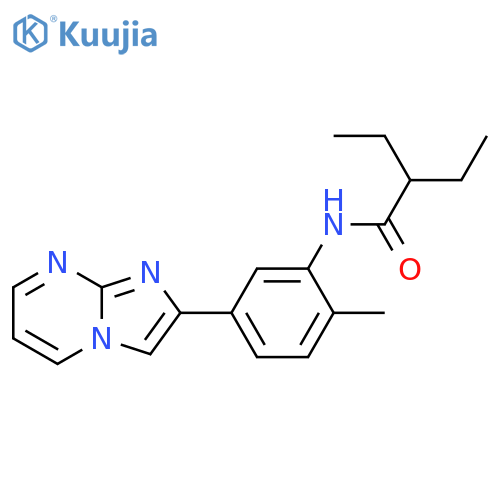 2-ethyl-N-(5-{imidazo1,2-apyrimidin-2-yl}-2-methylphenyl)butanamide structure