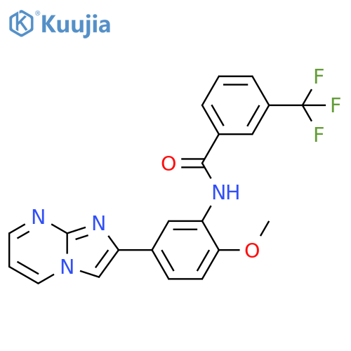 N-(5-{imidazo1,2-apyrimidin-2-yl}-2-methoxyphenyl)-3-(trifluoromethyl)benzamide structure