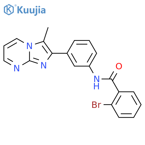 2-bromo-N-(3-{3-methylimidazo1,2-apyrimidin-2-yl}phenyl)benzamide structure