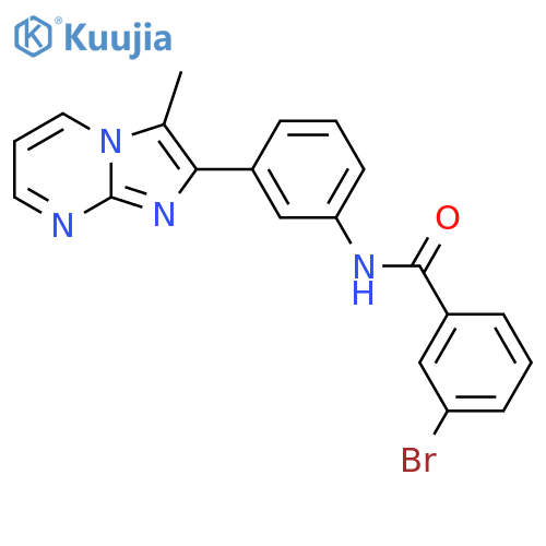 3-bromo-N-(3-{3-methylimidazo1,2-apyrimidin-2-yl}phenyl)benzamide structure