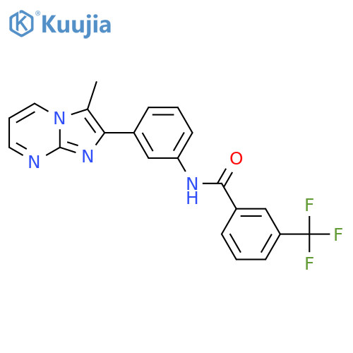 N-(3-{3-methylimidazo1,2-apyrimidin-2-yl}phenyl)-3-(trifluoromethyl)benzamide structure