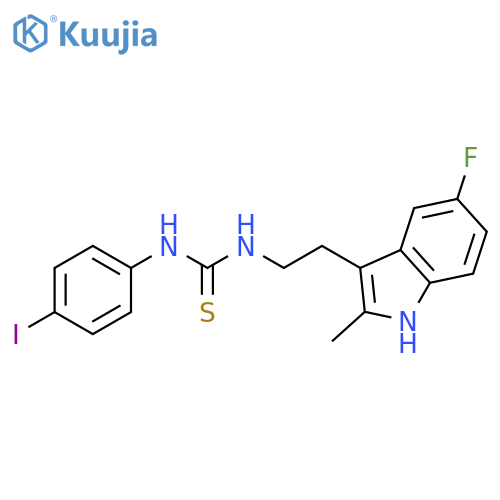 3-2-(5-fluoro-2-methyl-1H-indol-3-yl)ethyl-1-(4-iodophenyl)thiourea structure