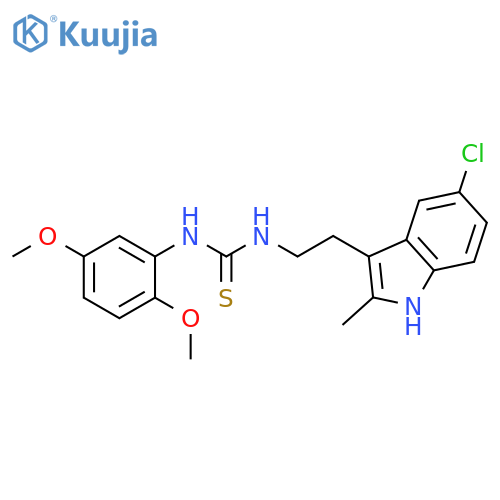 3-2-(5-chloro-2-methyl-1H-indol-3-yl)ethyl-1-(2,5-dimethoxyphenyl)thiourea structure