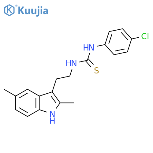 1-(4-chlorophenyl)-3-2-(2,5-dimethyl-1H-indol-3-yl)ethylthiourea structure