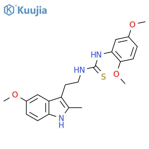 1-(2,5-dimethoxyphenyl)-3-2-(5-methoxy-2-methyl-1H-indol-3-yl)ethylthiourea structure