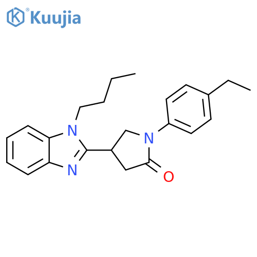 4-(1-butyl-1H-1,3-benzodiazol-2-yl)-1-(4-ethylphenyl)pyrrolidin-2-one structure