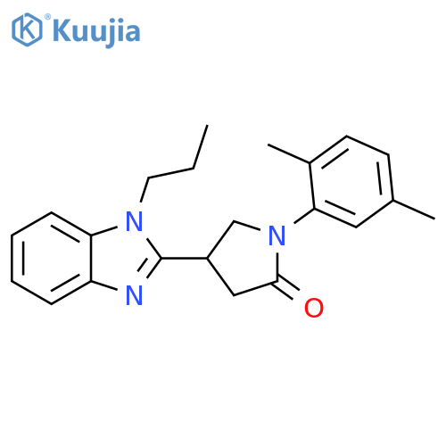 1-(2,5-dimethylphenyl)-4-(1-propyl-1H-1,3-benzodiazol-2-yl)pyrrolidin-2-one structure