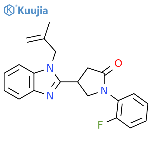 1-(2-fluorophenyl)-4-1-(2-methylprop-2-en-1-yl)-1H-1,3-benzodiazol-2-ylpyrrolidin-2-one structure