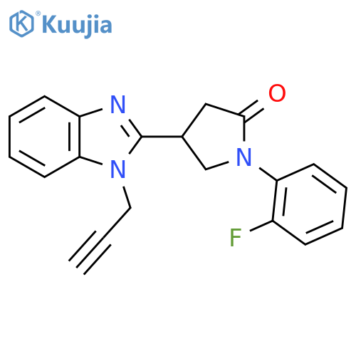 1-(2-fluorophenyl)-4-1-(prop-2-yn-1-yl)-1H-1,3-benzodiazol-2-ylpyrrolidin-2-one structure