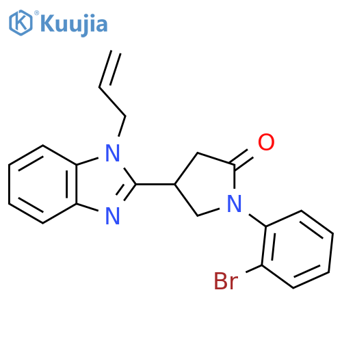 1-(2-bromophenyl)-4-1-(prop-2-en-1-yl)-1H-1,3-benzodiazol-2-ylpyrrolidin-2-one structure