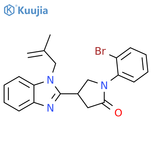 1-(2-bromophenyl)-4-1-(2-methylprop-2-en-1-yl)-1H-1,3-benzodiazol-2-ylpyrrolidin-2-one structure