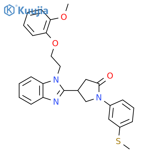 4-{1-2-(2-methoxyphenoxy)ethyl-1H-1,3-benzodiazol-2-yl}-1-3-(methylsulfanyl)phenylpyrrolidin-2-one structure