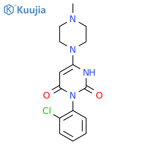3-(2-chlorophenyl)-6-(4-methylpiperazin-1-yl)-1,2,3,4-tetrahydropyrimidine-2,4-dione structure
