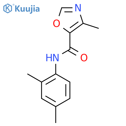 N-(2,4-dimethylphenyl)-4-methyl-1,3-oxazole-5-carboxamide structure