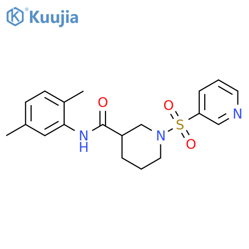 3-Piperidinecarboxamide,N-(2,5-dimethylphenyl)-1-(3-pyridinylsulfonyl)- structure