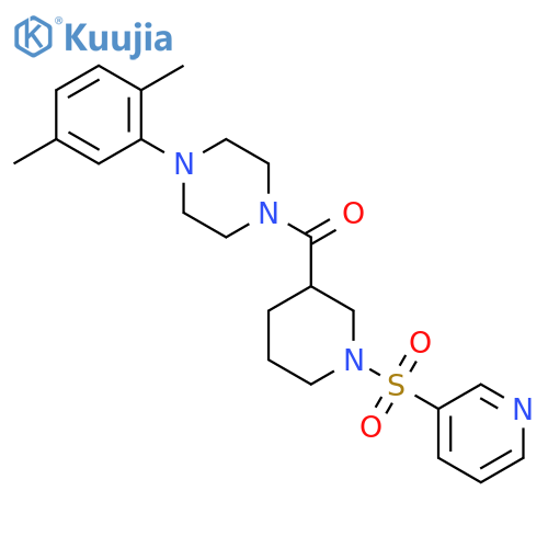 Piperazine,1-(2,5-dimethylphenyl)-4-[[1-(3-pyridinylsulfonyl)-3-piperidinyl]carbonyl]- structure