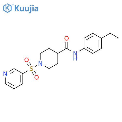 4-Piperidinecarboxamide, N-(4-ethylphenyl)-1-(3-pyridinylsulfonyl)- structure