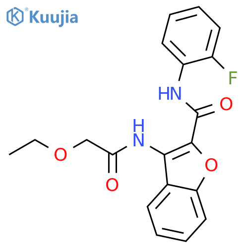3-(2-ethoxyacetamido)-N-(2-fluorophenyl)-1-benzofuran-2-carboxamide structure