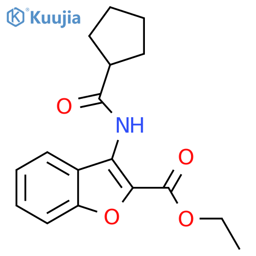 ethyl 3-cyclopentaneamido-1-benzofuran-2-carboxylate structure
