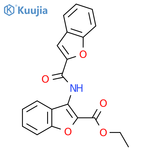 ethyl 3-(1-benzofuran-2-amido)-1-benzofuran-2-carboxylate structure