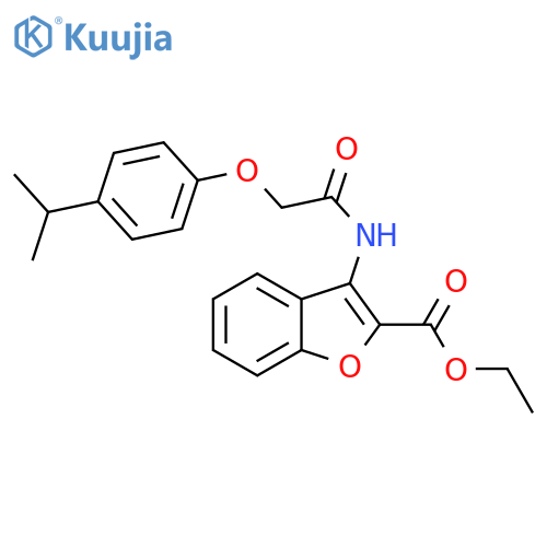 ethyl 3-{2-[4-(propan-2-yl)phenoxy]acetamido}-1-benzofuran-2-carboxylate structure
