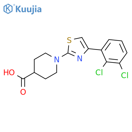 4-PIPERIDINECARBOXYLIC ACID, 1-[4-(2,3-DICHLOROPHENYL)-2-THIAZOLYL]- structure