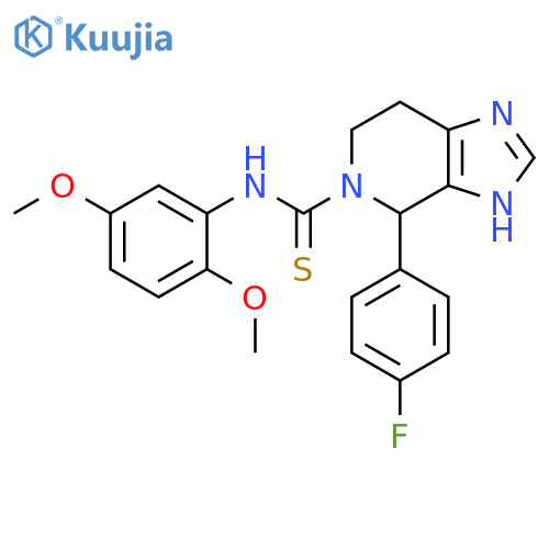 N-(2,5-dimethoxyphenyl)-4-(4-fluorophenyl)-3H,4H,5H,6H,7H-imidazo4,5-cpyridine-5-carbothioamide structure