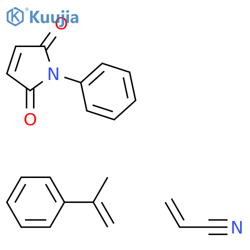 2-Propenenitrile, polymer with (1-methylethenyl) benzene and 1-phenyl-1H-pyrrole-2,5-dione(9Cl) 2-Propenenitrile,polymer with(1-methylethenyl)benzene and 1-phenyl-1H-pyrrole-2,5-dione(9Cl) structure