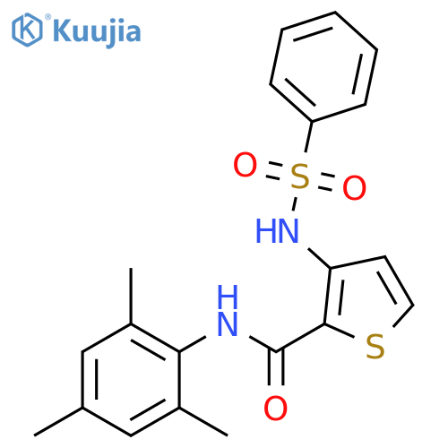 2-Thiophenecarboxamide,3-[(phenylsulfonyl)amino]-N-(2,4,6-trimethylphenyl)- structure
