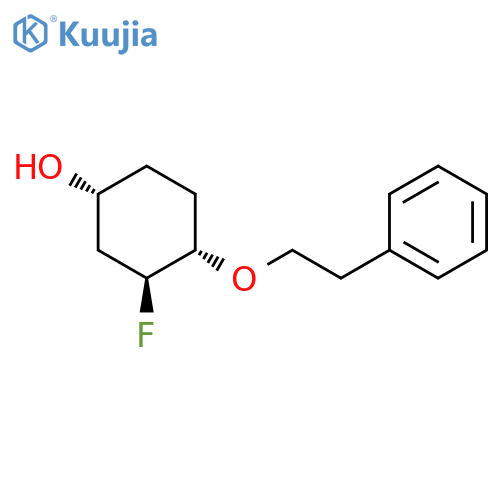 CYCLOHEXANOL, 3-FLUORO-4-(2-PHENYLETHOXY)-, (1R,3S,4S)- structure