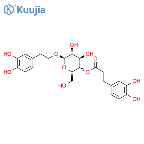 b-D-Glucopyranoside,2-(3,4-dihydroxyphenyl)ethyl, 4-[(2E)-3-(3,4-dihydroxyphenyl)-2-propenoate] structure