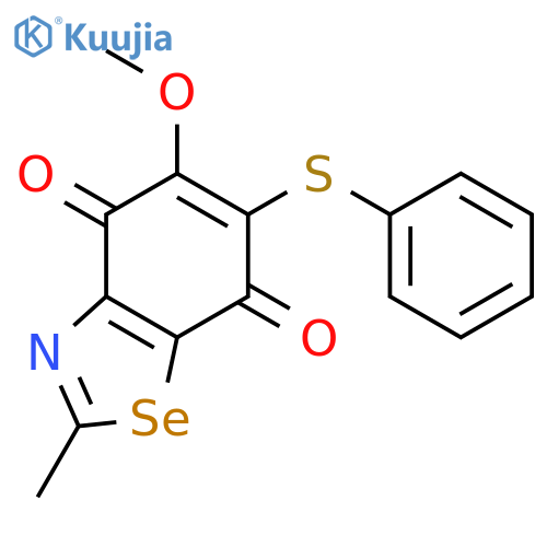 4,7-BENZOSELENAZOLEDIONE, 5-METHOXY-2-METHYL-6-(PHENYLTHIO)- structure
