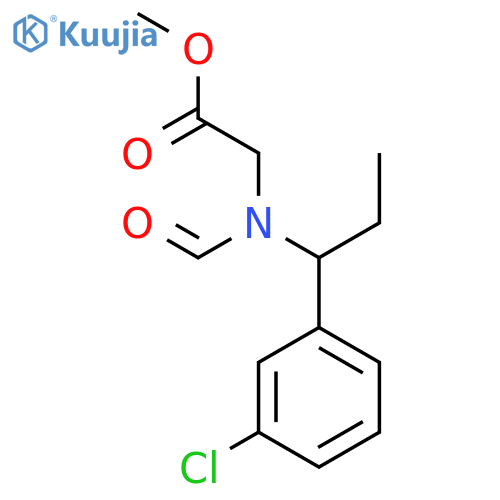 GLYCINE, N-[1-(3-CHLOROPHENYL)PROPYL]-N-FORMYL-, METHYL ESTER structure