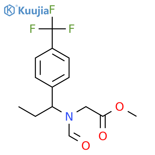 GLYCINE, N-FORMYL-N-[1-[4-(TRIFLUOROMETHYL)PHENYL]PROPYL]-, METHYL ESTER structure