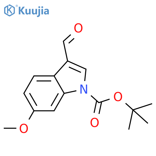 3-Formyl-6-methoxyindole-1-carboxylic Acid tert-Butyl Ester structure