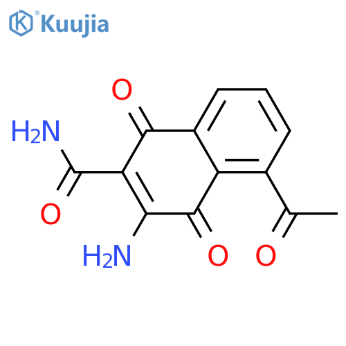 2-Naphthalenecarboxamide,5-acetyl-3-amino-1,4-dihydro-1,4-dioxo- structure