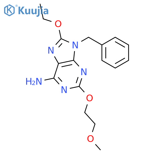 9H-Purin-6-amine, 8-ethoxy-2-(2-methoxyethoxy)-9-(phenylmethyl)- structure