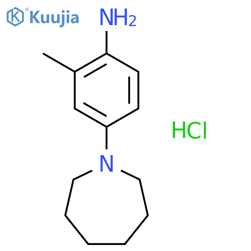BENZENAMINE, 4-(HEXAHYDRO-1H-AZEPIN-1-YL)-2-METHYL-, HYDROCHLORIDE structure