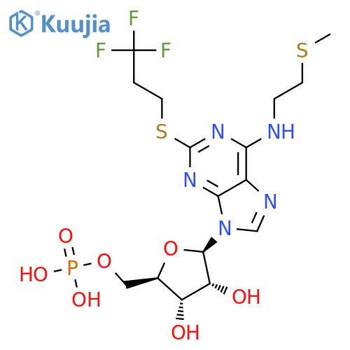 N-2-(methylthio)ethyl-2-(3,3,3-trifluoropropyl)thio-5’-adenylic Acid structure