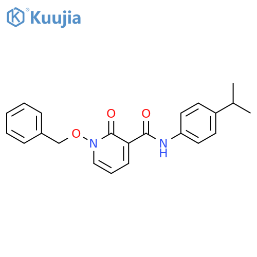 1-(benzyloxy)-2-oxo-N-4-(propan-2-yl)phenyl-1,2-dihydropyridine-3-carboxamide structure