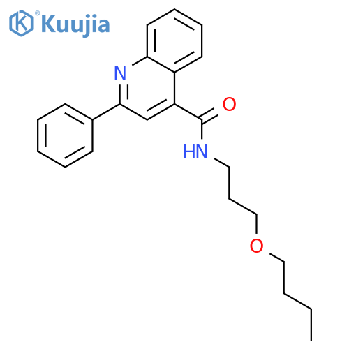 2-Phenyl-quinoline-4-carboxylic acid (3-butoxy-propyl)-amide structure