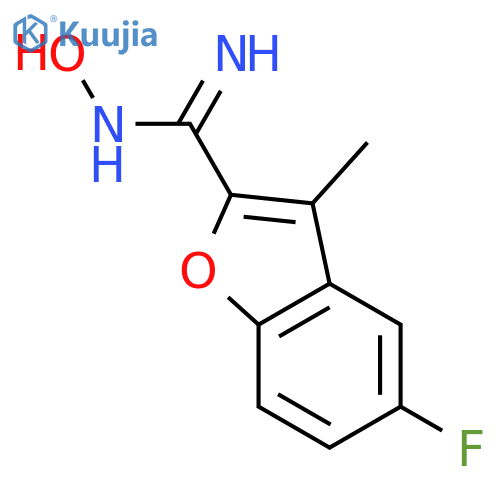 2-Benzofurancarboximidamide,5-fluoro-N-hydroxy-3-methyl- structure
