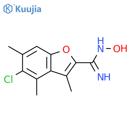 2-Benzofurancarboximidamide,5-chloro-N-hydroxy-3,4,6-trimethyl- structure
